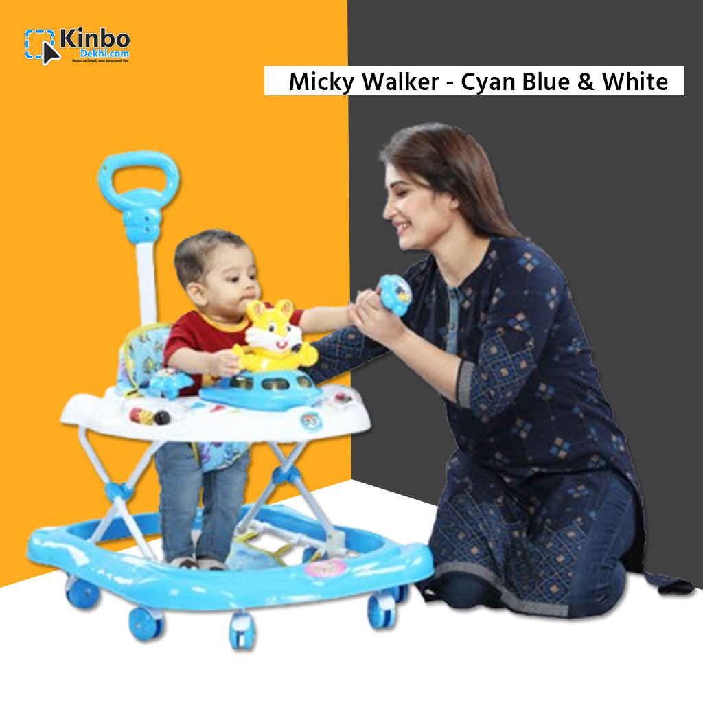 Micky Walker - Cyan Blue & White