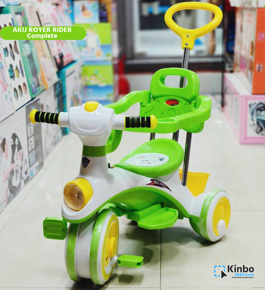 AKIJ Royal Rider Boundary Tricycle for Kids – Green | Stylish & Durable