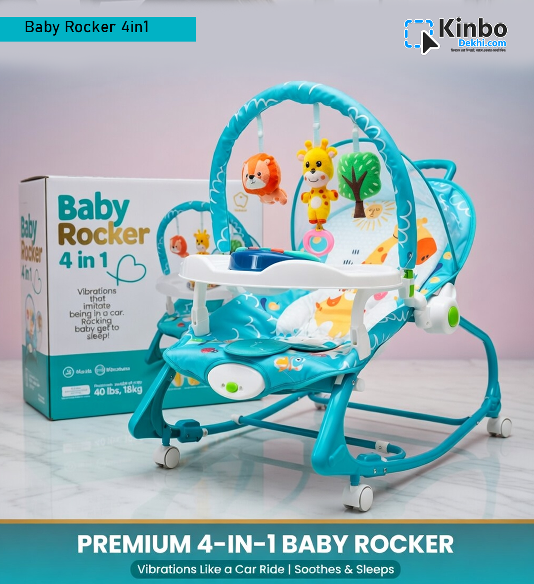 Premium 4-in-1 Baby Rocker